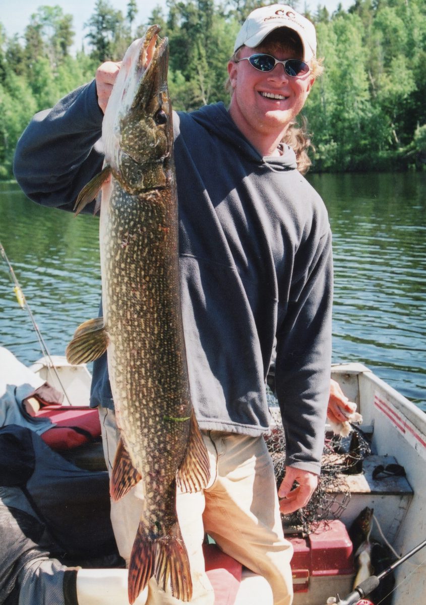Ryan Carlson Trophy Northern Pike Big Hook Wilderness Camps Outpost Fly In Fishing Ontario